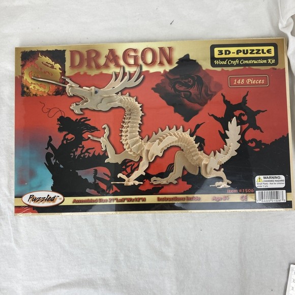 Puzzled 3-D Puzzle Wood Craft Construction Kit 148 Pieces Assembled Size 21" New - Picture 2 of 6